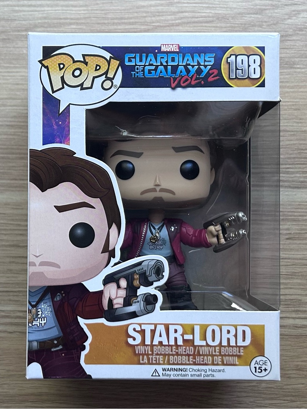 Funko Pop! Star-Lord from Guardians of the Galaxy Vol. 2 #198 - Picture 1 of 4